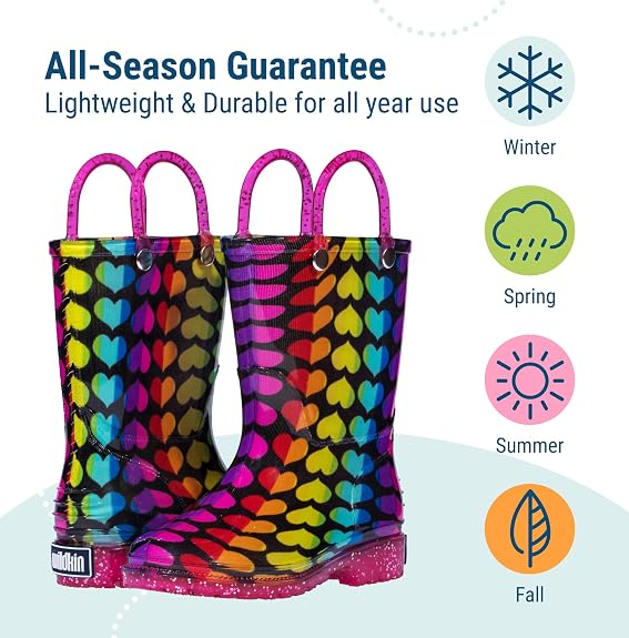 Wildkin Kids Waterproof Rain Boots