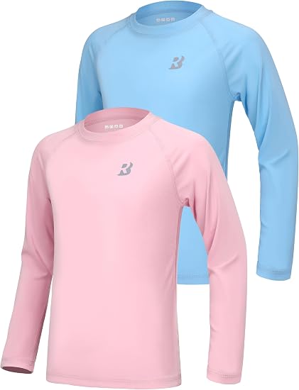 Roadbox Boys Long Sleeve Rash Guard Swim Shirt