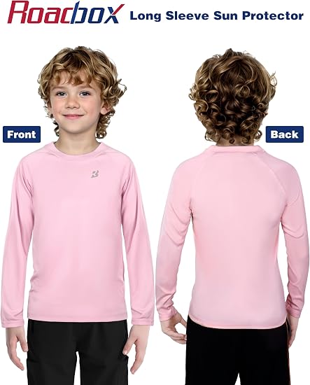 Roadbox Boys Long Sleeve Rash Guard Swim Shirt