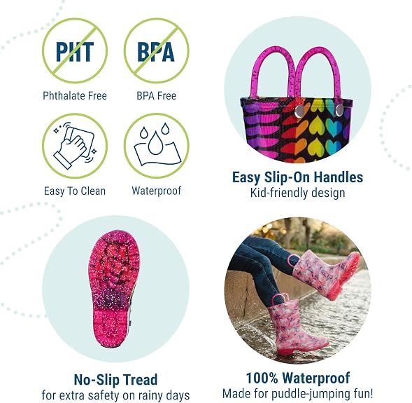 Wildkin Kids Waterproof Rain Boots