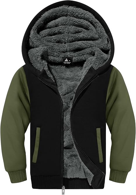 Boys Fleece-Lined Zip-Up Hoodie