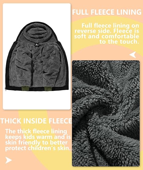 Boys Fleece-Lined Zip-Up Hoodie